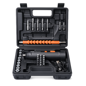 Cordless Electric Screwdriver Set 47 PCS, 7.2V Rechargeable Drill Kit with 1300mAh Battery, USB Charging, Flexible Shaft, Bits & Sockets, Portable Power Tool Kit for DIY, Furniture & Home Repairs