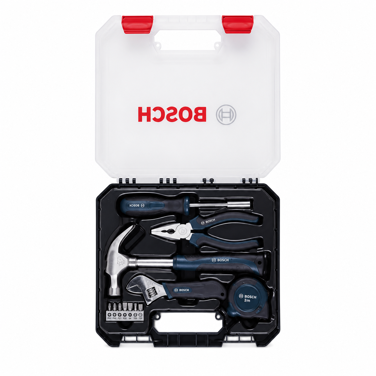 BOSCH Hand Tool Kit, 12-pieces kit, Professional Hand Tools, Precision tools, Ergonomic Design, Durable & Rust-