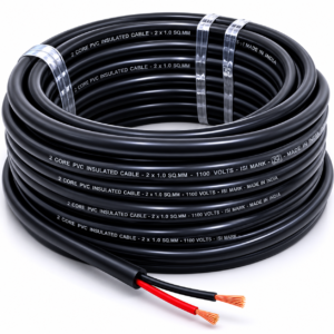 Drumstone ππ πππππ ππππππππ 7/38(7/60) 2 Core Copper Electrical Wire 90 Meter Roll, Flexible PVC Insulated Cable for Home, Inverter & Industrial Wiring, Durable Copper Wire Cable.