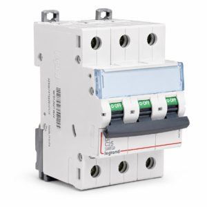 Legrand DX³ 2A Triple Pole MCB D Curve 10kA | 3-Phase High Inrush Miniature Circuit Breaker | ISI Marked IS/IEC 60898-1 | Short Circuit Protection for Residence, Shop, Office, Industry Use