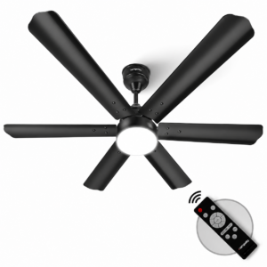 LONGWAY Luminair 1200 mm BLDC Ceiling Fan with Remote Control & LED Light|BEE 5 Star Rated Energy Efficient|Ultra High Speed 6 Blade Anti-Dust Decorative|5 Years Warranty (Smoked Brown, Pack of 1)
