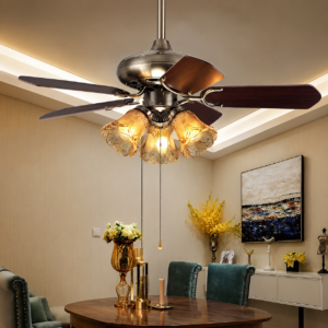 Hans Lighting Breeza Twilight 48-Inch Ceiling Fan with Night Light - 5 Wood Blades