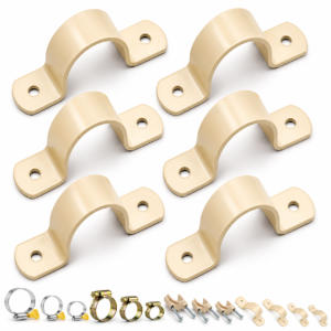 UR LITTLE SHOP 20 mm U-Strap Pipe Clamp | 3/4 Inch | 6 Pcs | Metal Pipe Support Bracket for Plumbing, Water Lines, Electrical Conduit & Mounting Applications