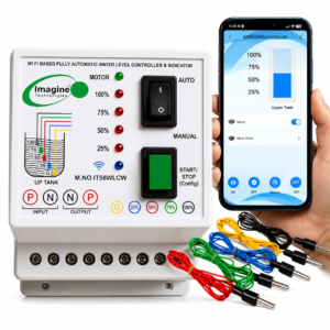 Smart WiFi Based Fully Automatic Water Level Controller | 4 Water Level Indicator | Smart Water Pump Controller | Supports Up to 2 HP Motor | App Control with Alexa & Google