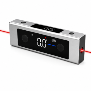 XPR3SS 2in1 Laser Protractor With Magnetic Base Without Tripod Stand Inclinometer Angle Measure Red Laser Level Large LCD Angle Finder Type-C Charging Laser Ruler Two Line Cross Line Laser Level