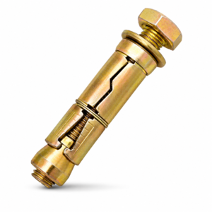 Elegant Casa Wall Wedge Anchor Bolt Fasteners, Rust-Proof Expansion Screws, Heavy Duty Metal Eye Bolt Screw Type for Concrete Walls Mounting Shelves Cabinets, Ceiling Colour Gold, 10 Mm, 12 Piece Set
