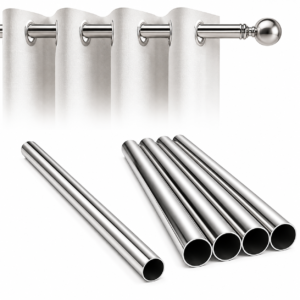 Multipurpose SS Pipes for Door, Window, Home and Office| Rustproof | 1 inch diameter Size - 72 Inches (6 Feet, 5 Pipe)(Bracket/holder is not included)