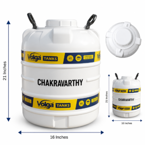 Volga 50 Liter Water Tank Cistern with Tap – Food Grade HDPE Material, UV-Stabilized, Premium Water Can for Home, Outdoor & Commercial Use