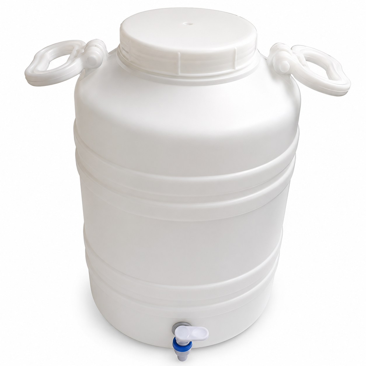 Subaa Plastic Water Dispenser/Bottle/tank/jar/Drum/Can/20l/25 Litre with Handle, Lid and Tap | Heavy Duty Durable Water Dispenser for Home/Kitchen/Office (30 litres) White Ideal for Daily Home Cooking Visit the Subaa Store