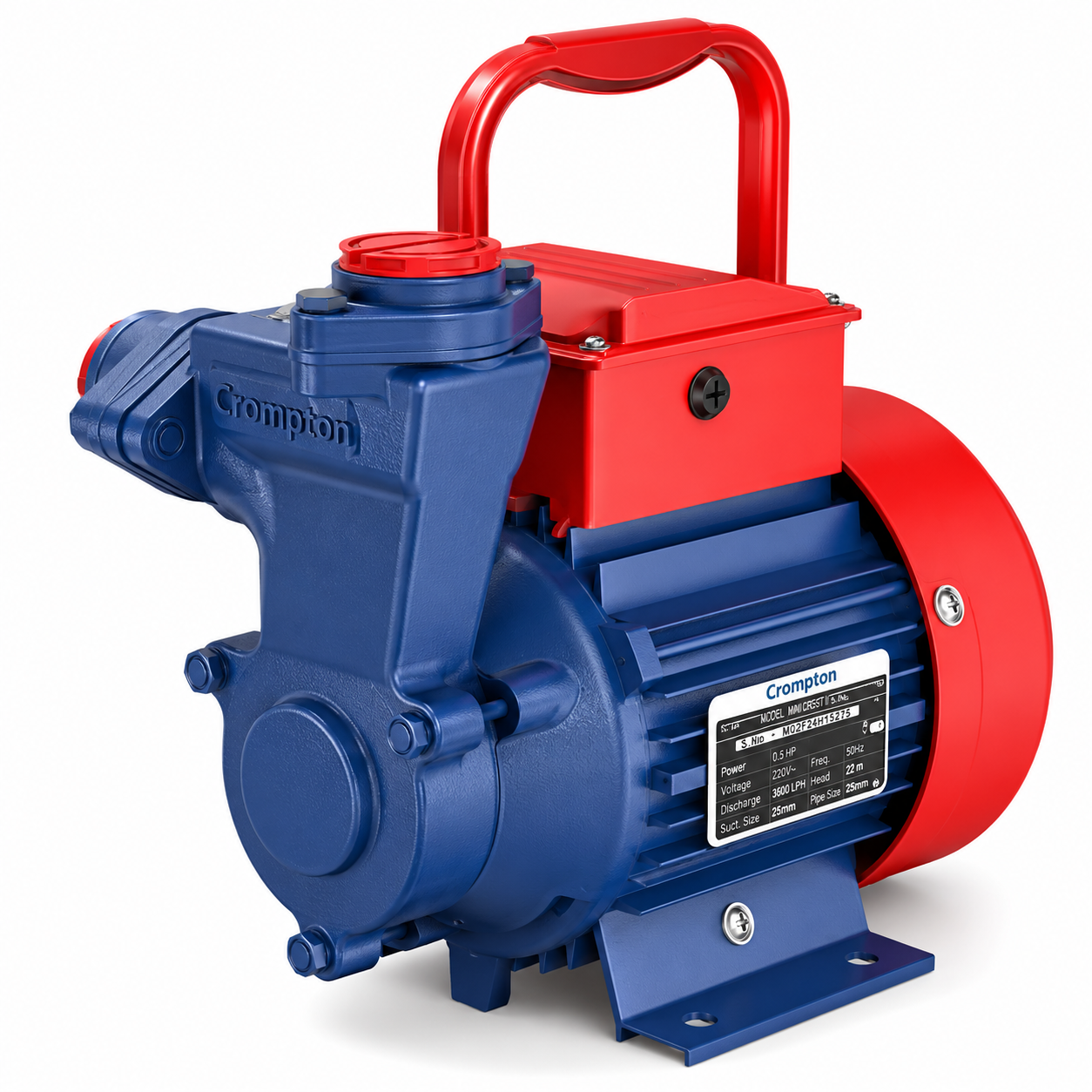 Crompton ULTIMO II | 0.5 HP | Residential Water Pump Self Priming Regenerative | Single Phase| High Suction capacity|Wide Voltage range|