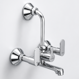 Benelave by Hindware Volga Wall Mixer for Bathroom with L-Bend Provision for Overhead Shower | Brass with Chrome Finish | 1/2 BSP Inlet | Ceramic Disc Cartridge | Smooth Movement